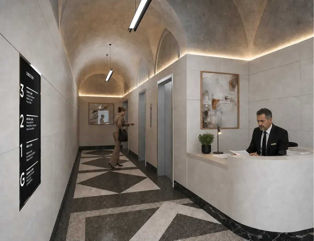 Renovated lobby